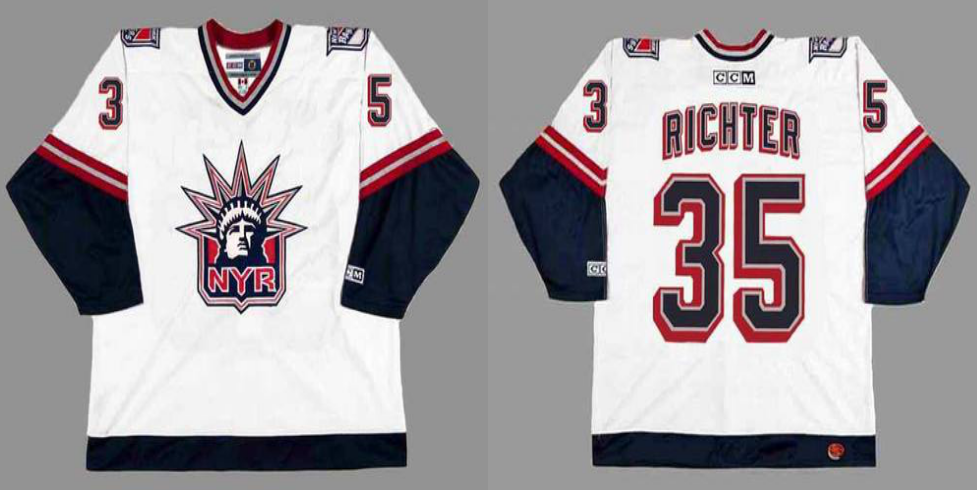 2019 Men New York Rangers 35 Richter white CCM NHL jerseys